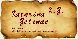 Katarina Zelinac vizit kartica